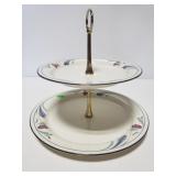 Two tier dessert tray