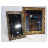 Vintage framed wall & table mirrors