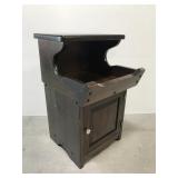 Vintage solid dark wood side table