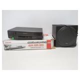 DVD/CD player, speaker and VHS player