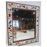 Mosaic framed mirror