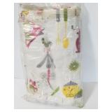 Vintage kitchen print fabric, 20 yds, NOS