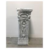 White plaster pedestal column