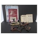 Vintage item collection w/ Detroit, Michigan stamp