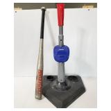 Tee-ball stand and aluminum bat