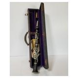 Vintage clarinet with case