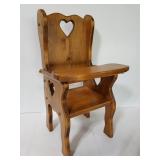 Wooden doll highchair