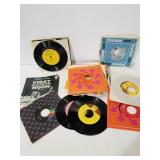 Vinyl records collection, 45 and 33 1/3 RPM
