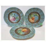 Ceramic fruit themed plates