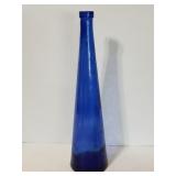 Cobalt blue glass tall bottle/vase
