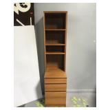 Tall wood cabinet shelf