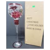 Glass Christmas voltive holder