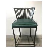 Retro metallic teal stool