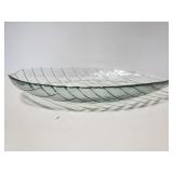 Large glass leaf bowl