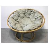 Papasan chair with rattan base