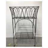 Tall vintage metal plant stand