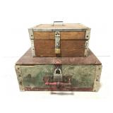 Reinforced wood boxes w/ locks & keys