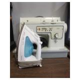 Vintage Singer sewing machine/ Rowenta iron