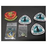 Traill patches, pin and emblem
