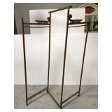 Three panel wood screen frame