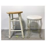 Pair of white stools