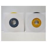 Two Christmas 45rpm vinyl records