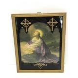 Jesus in prayer framed art