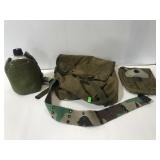 Military gear lot - canteen, pouches