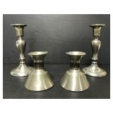 Metal candlestick holders