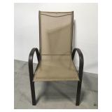 Brown metal patio chair