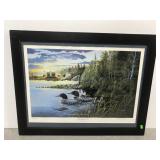 Framed Donald Blakney hand signed Loon art print