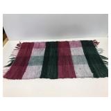 Color block rag tie rug