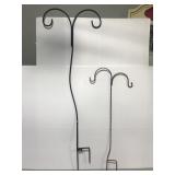 Two shepherd hook plant hangers - 6 ft and 4 ft