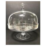 Domed glass cake pastry pedestal display
