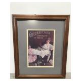 Framed Ghirardellis Chocolate advertisement repro.