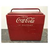 Vintage red metal Coca Cola cooler