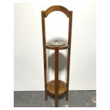 Vintage wood tobacco cigar ashtray stand
