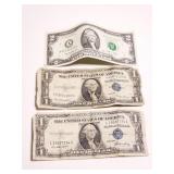 Silver certificates and $2 bill