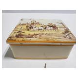 New Hall Hanley Staffordshire cowboy trinket box