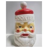 Blow mold vintage Santa Claus cookie jar