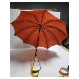 Vintage peach umbrella with Celliloid handle