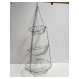 Metal 3 tier hanging fruit basket