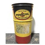 Vintage large Pennzoil metal oil barrel drum