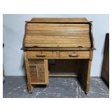 Vintage roll top project desk on wheels