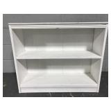 White painted two shelf book shelf