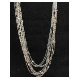 Ann Taylor multi strand fashion necklace