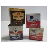 Vintage kitchen spice containers