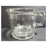 Glass shave brush cleaner mug