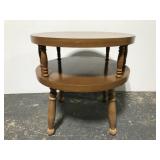 Round two tiered end table