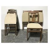 Five cushioned folding chair